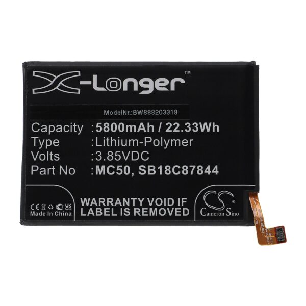Bateria para Telemóvel compatível com Motorola SB18C87844, MC50 - 5800 mAh 3.85 V Li-polymer