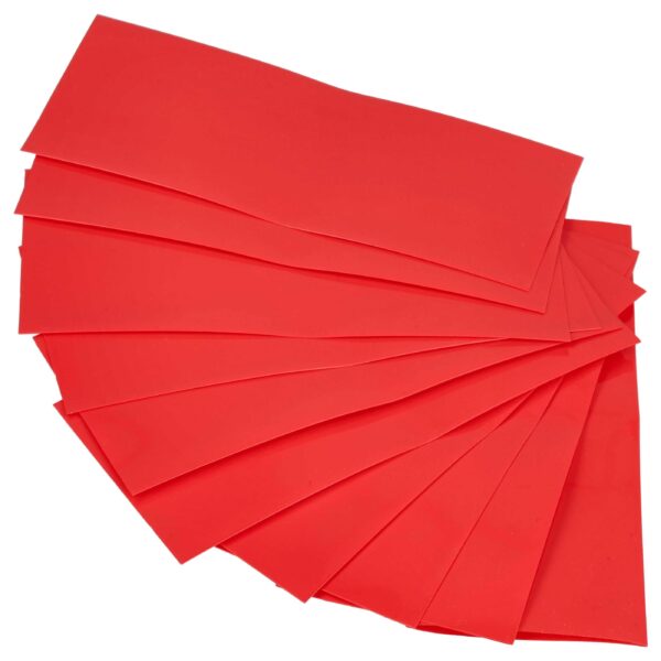 Tubo Termorretrátil vhbw para Células de Bateria 18650 - Vermelho (10 unidades)