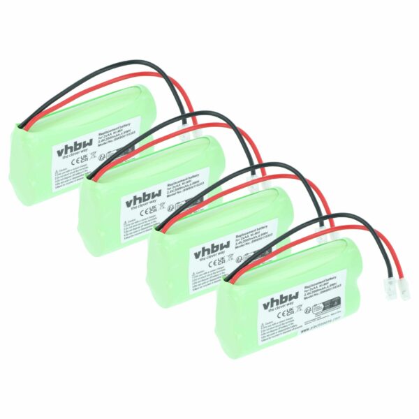 Bateria Universal vhbw 4x 2000 mAh 2.4 V NiMH - Equivalente a 2x AA Mignon