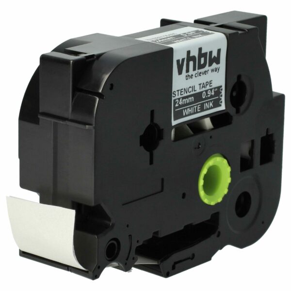 Cassete de Fita Estêncil vhbw substitui Brother STE-151, ST-151 - Branco sobre Transparente