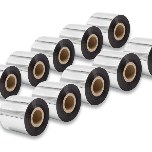 10x Rolo de Fita Térmica Wax-Plus para Godex, Printronix, TSC, Valentin - 60 mm x 300 m