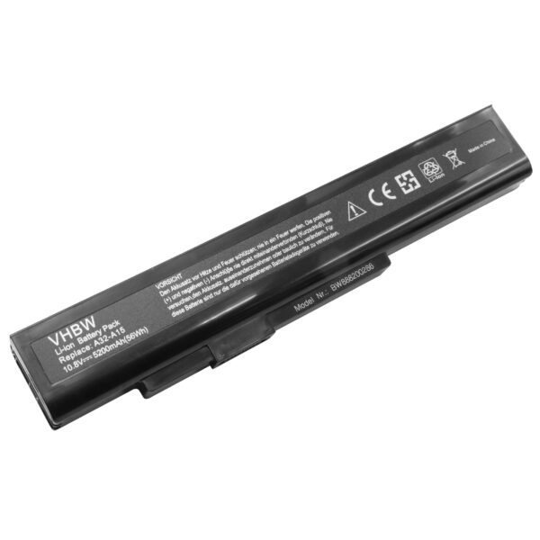 Bateria vhbw para Portátil Medion, MSI, Fujitsu, DNS - 5200 mAh 10.8V Li-Ion