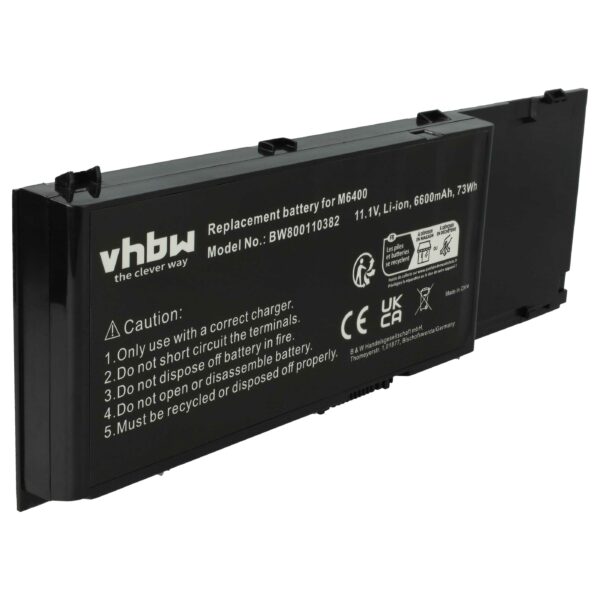 Bateria para Portátil Dell - Compatível 0KR854, 0DW554, 05K145, 312-0868, 312-0747 - 6600 mAh 11.1 V Li-Ion