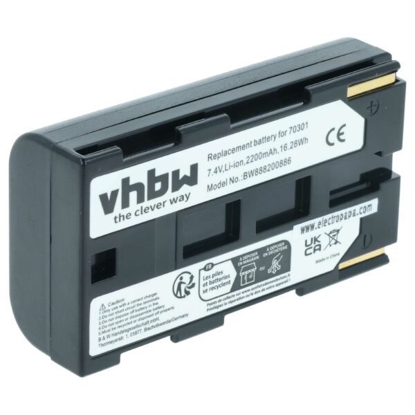 Bateria vhbw para Phase One 70301 / Riegl 2200mAh 7.4V