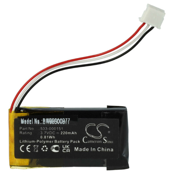 Bateria vhbw para rato Logitech (220 mAh, 3,7 V, Li-polímero)