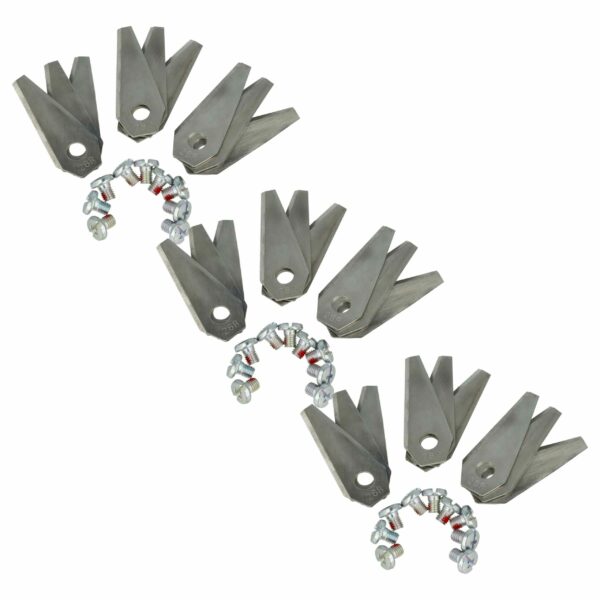 27x Lâminas de Substituição para Cortador de Relva Robótico Bosch F 016 104 255, F 016 800 321 - Aço, Prata