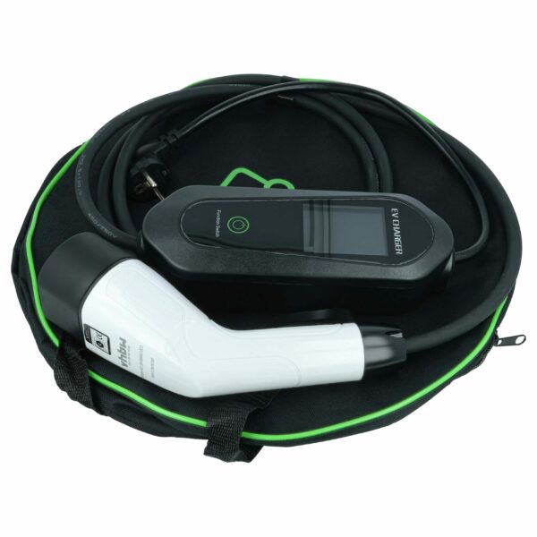 Cabo de Carregamento Type 2 para Tomada Europeia vhbw - Monofásico 16 A, 3,5 kW, 3 m