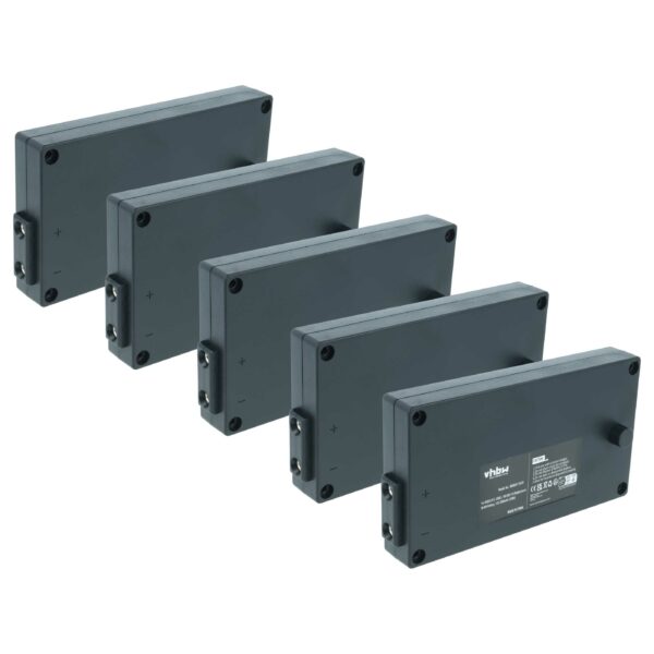 5x Bateria de Substituição para Comando Remoto Industrial Gross Funk RGRO1215, 738010957, GF001, 100-000-134 - 2000 mAh