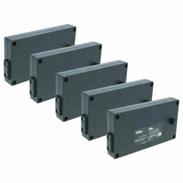 5x Bateria de Substituição para Comando Remoto Industrial Gross Funk RGRO1215, 738010957, GF001, 100-000-134 - 2000 mAh