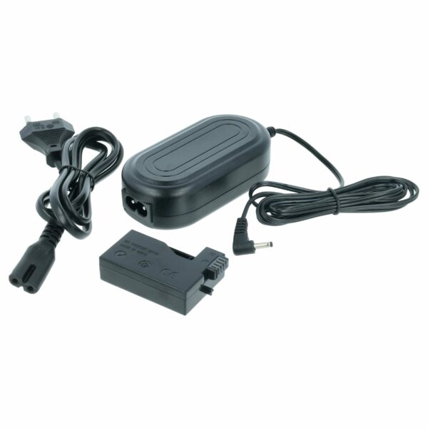 Adaptador de Alimentação vhbw para Canon - Substitui DR-E8 ACK-E8 com Acoplador DC - 2 m, 7.4 V 2.0 A