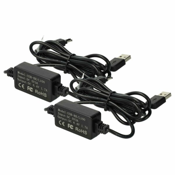 2x Fonte de Alimentação USB vhbw substitui AC-L10 AC-L100 AC-L10A AC-L15A AC-L15B AC-L10B AC-L15 para Câmaras, 8,4 V 1,7 A
