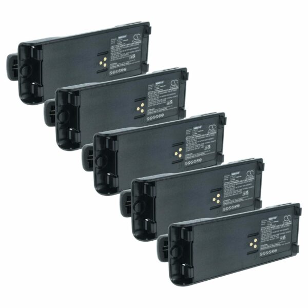 Bateria vhbw 5x para Rádio Motorola NTN7143A/NTN7143/FuG11b - 1800 mAh 7.4V Li-Ion com Clip
