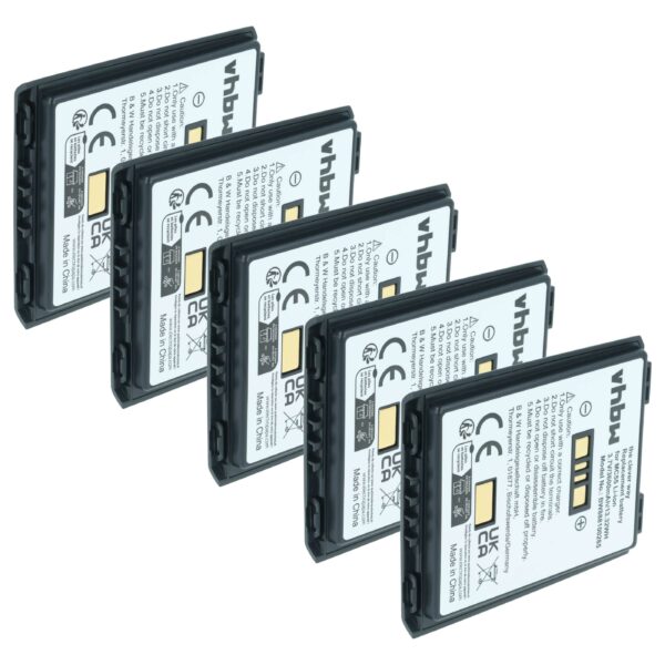 Bateria vhbw 5x para Symbol MC55 BTRY-MC55EAB02 - 3600mAh, 3.7V
