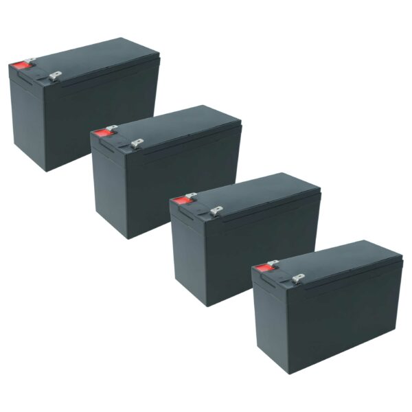 Bateria de Bordo vhbw AGM 12V 6Ah 72Wh (4 Peças) para Sistemas de Alarme e Trotinetes