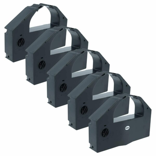 Pack 5x Fita Tintada Compatível Epson C13S015066, S015067 para Impressoras Matriciais e de Talões - Preta