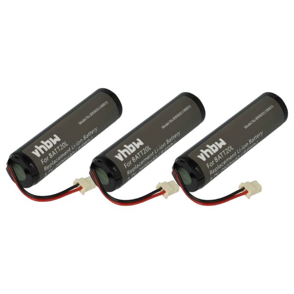Bateria vhbw DAB Radio 3x substitui BATT20L - 2600 mAh 3.7 V Li-Ion