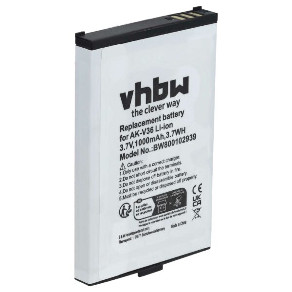 Bateria para Telemóvel Emporia compatível com AK-V37, AK-V35, AK-V35T, AK-V36 - 1000 mAh 3.7 V Li-Ion vhbw