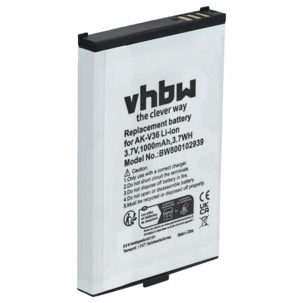 Bateria para Telemóvel Emporia compatível com AK-V37, AK-V35, AK-V35T, AK-V36 - 1000 mAh 3.7 V Li-Ion vhbw