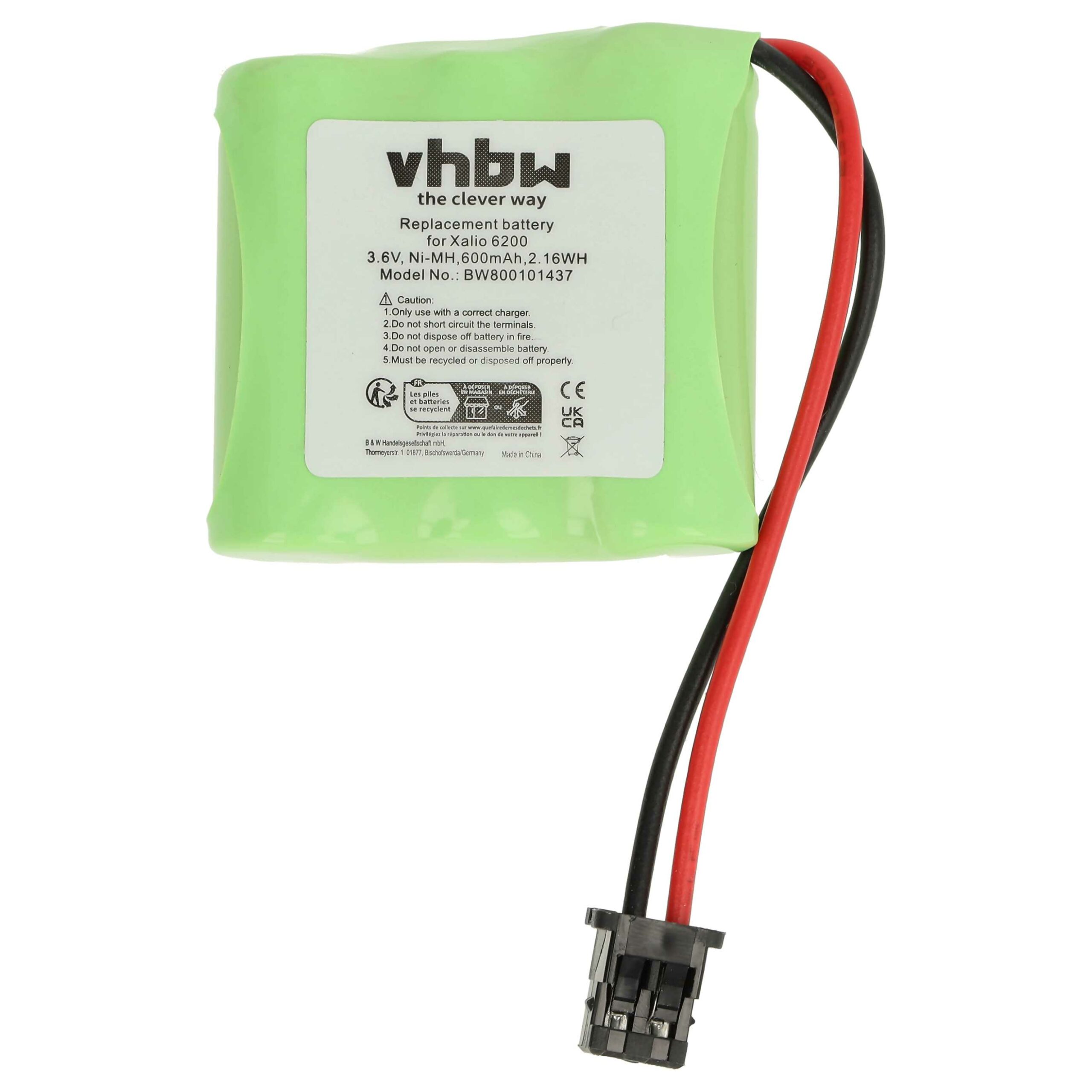 Bateria vhbw para Telefones Fixos Philips, GE, Toshiba e outros - 600 mAh 3.6 V NiMH - Image 3