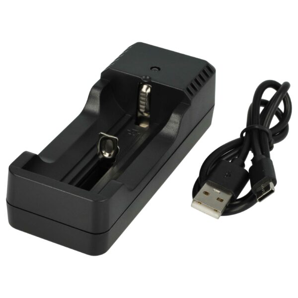 Carregador Micro USB vhbw para Baterias de iões de lítio 14500, 18650 e outras