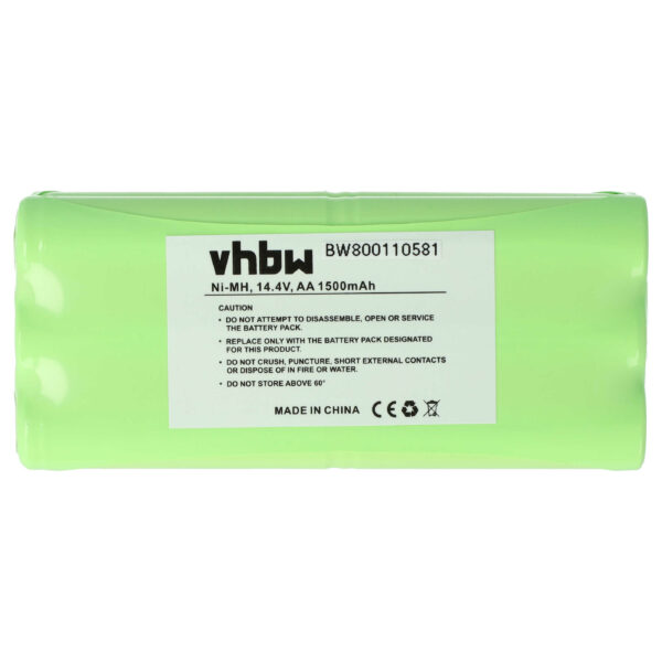 Bateria vhbw NiMH para robô aspirador Dirt Devil, Puppyoo, Midea, 1500mAh, 14.4V