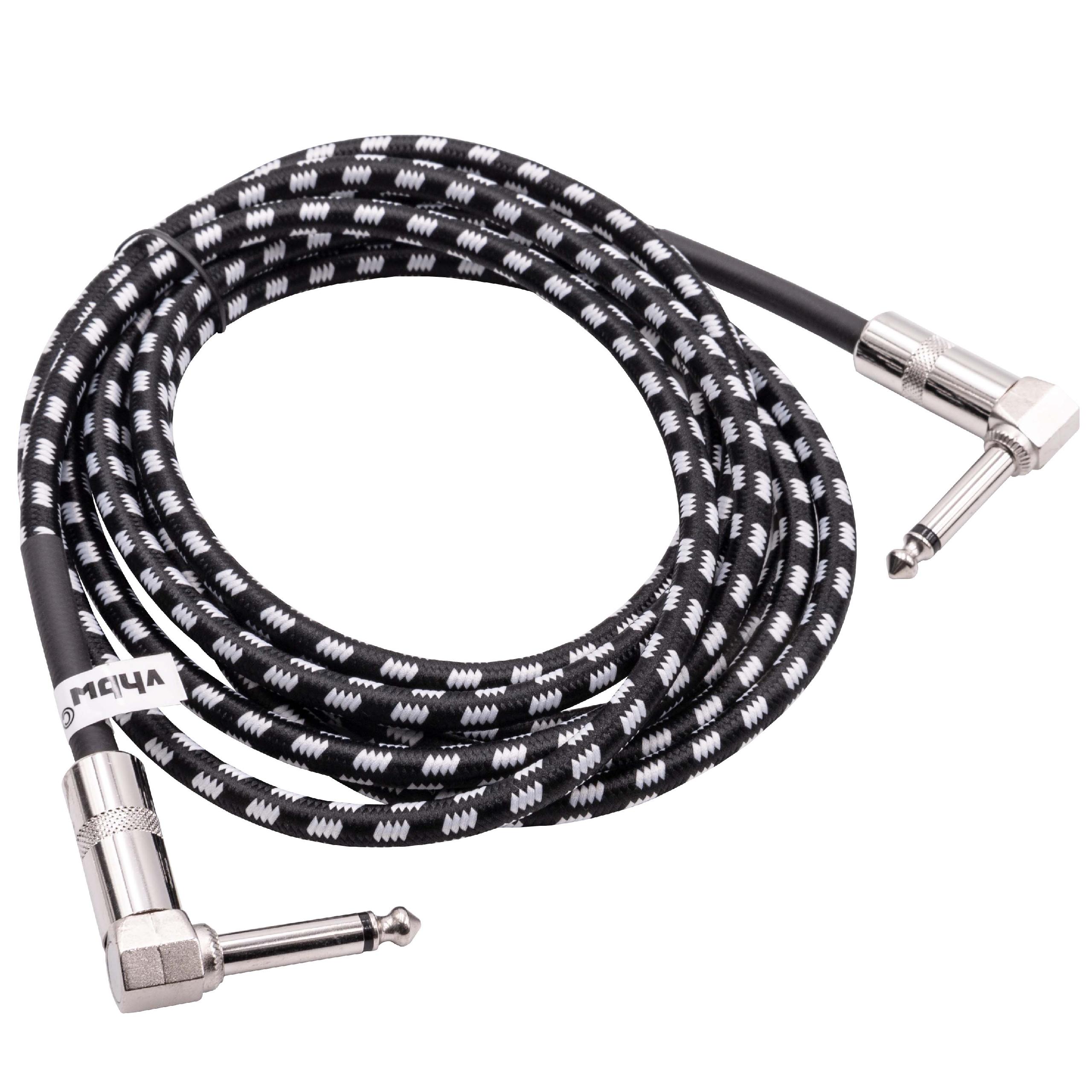 Cabo de Áudio para Guitarra vhbw Jack 6.35 mm, 3 m, Angulado, Revestido a Nylon - Image 2