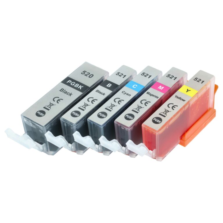 Cli Computing 5 Cartuchos de Tinta vhbw compatíveis com Canon CLI-521BK, CLI-521C ...