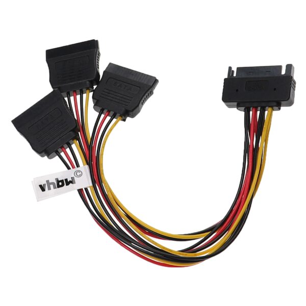Cabo de Alimentação SATA para 3x Conectores SATA - vhbw, 9,7 cm