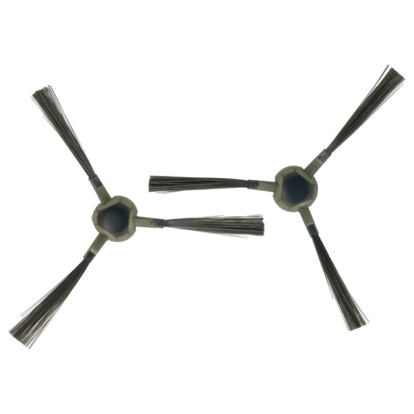 Escova lateral de substituição para iRobot, Ecovacs i7 e aspiradores robóticos - 3 braços, cinzento escuro