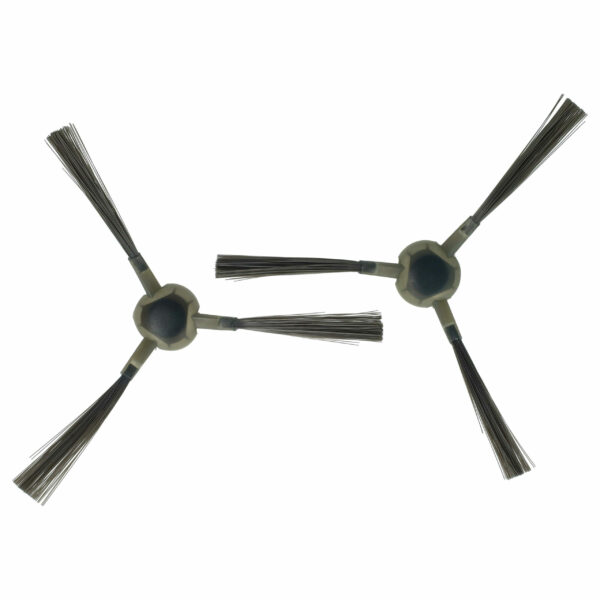 Escova lateral de substituição para iRobot, Ecovacs i7 e aspiradores robóticos - 3 braços, cinzento escuro