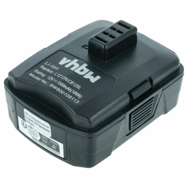 Bateria vhbw para Ryobi 130503001, BPL-1220, CB120L, 130503005 - 1500 mAh, 12 V, Li-Ion