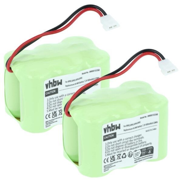Bateria vhbw 2x para Rádio Icom BP-82, BP-85, BP-84, BP-83 - 600 mAh 7.2 V NiMH