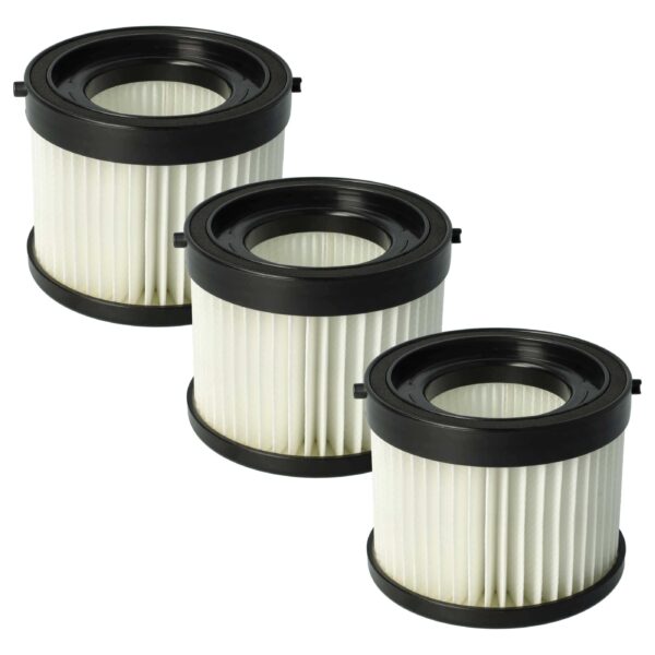 3x Filtro de Substituição vhbw para Aspirador Milwaukee BTI 4931454785