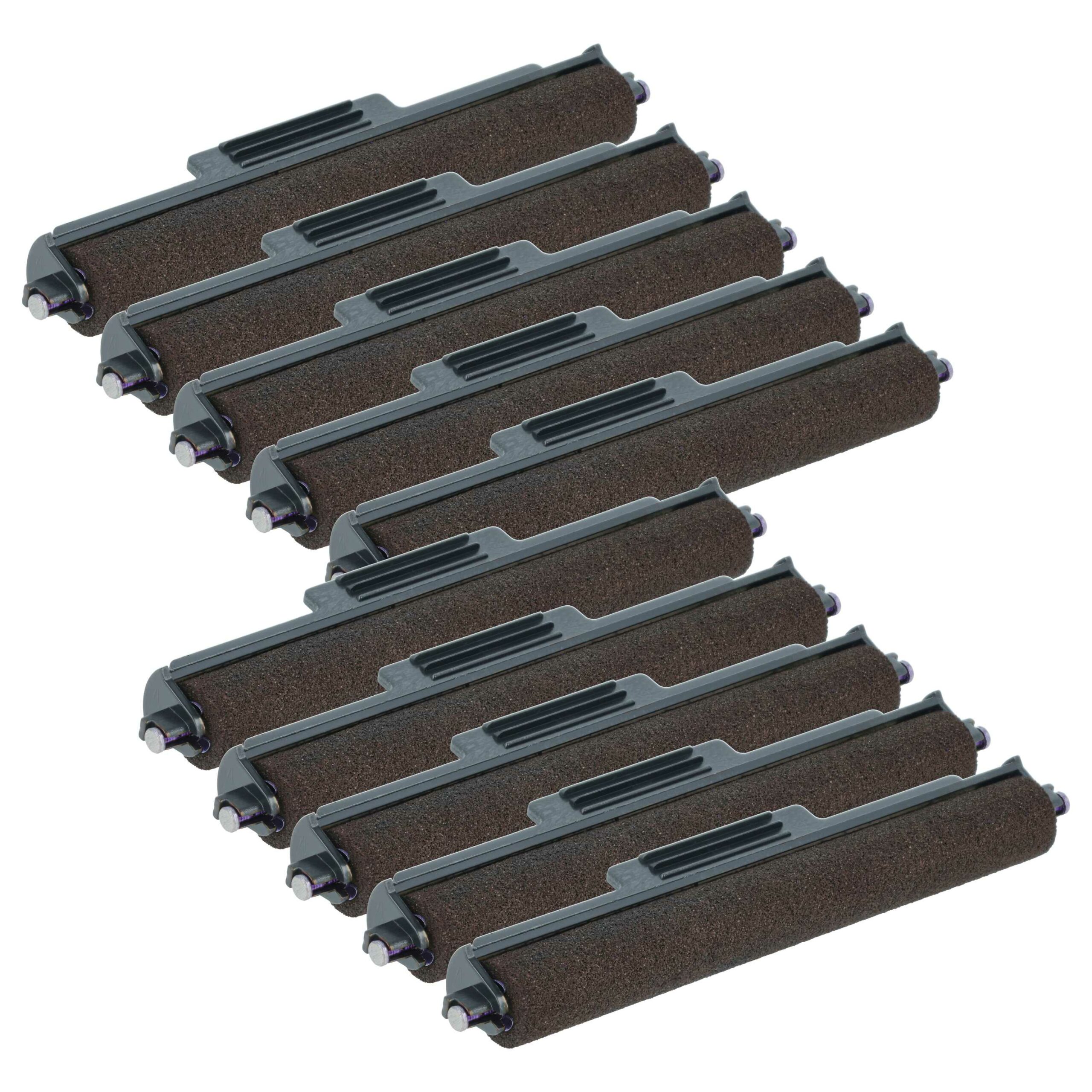 10x Rolos de Tinta vhbw para Casio IR93, Gr. 750 / Utax - Violeta