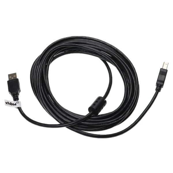 Cabo USB A para USB B vhbw - 5m para Impressora, Scanner e Fax