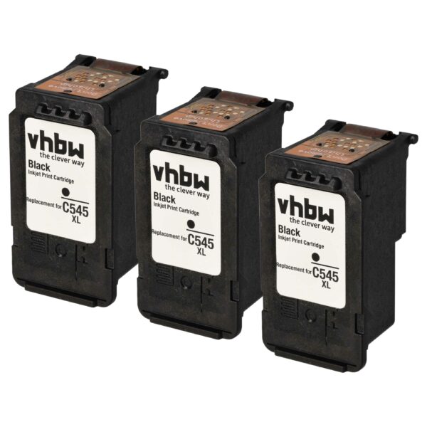 3x Cartuchos de Tinta Compatíveis Canon PG-545XL, PG-545 IP2820 - Preto vhbw