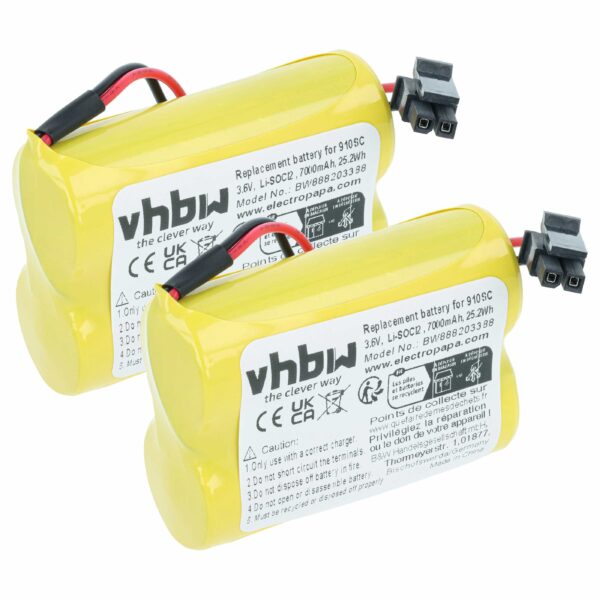 Bateria vhbw para Controlador CNC ABB 3HAC051036-001 - 7000 mAh 3.6V Li-SOCl2