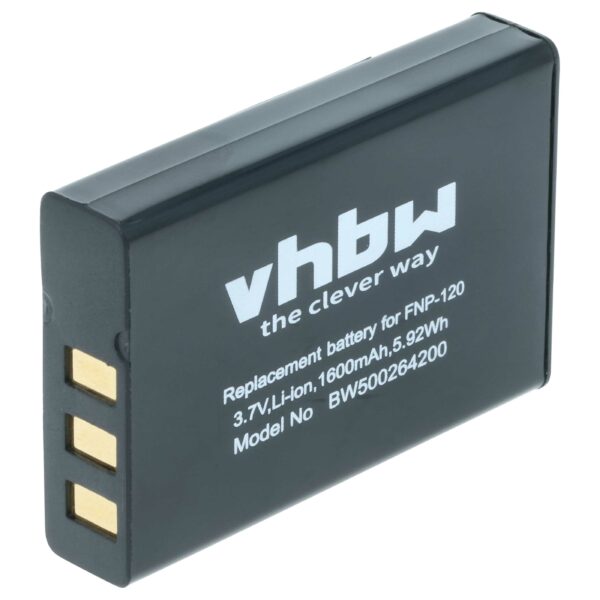 Bateria vhbw compatível com Aiptek ZPT-PM18 - 1600mAh, 3.6V, Li-Ion