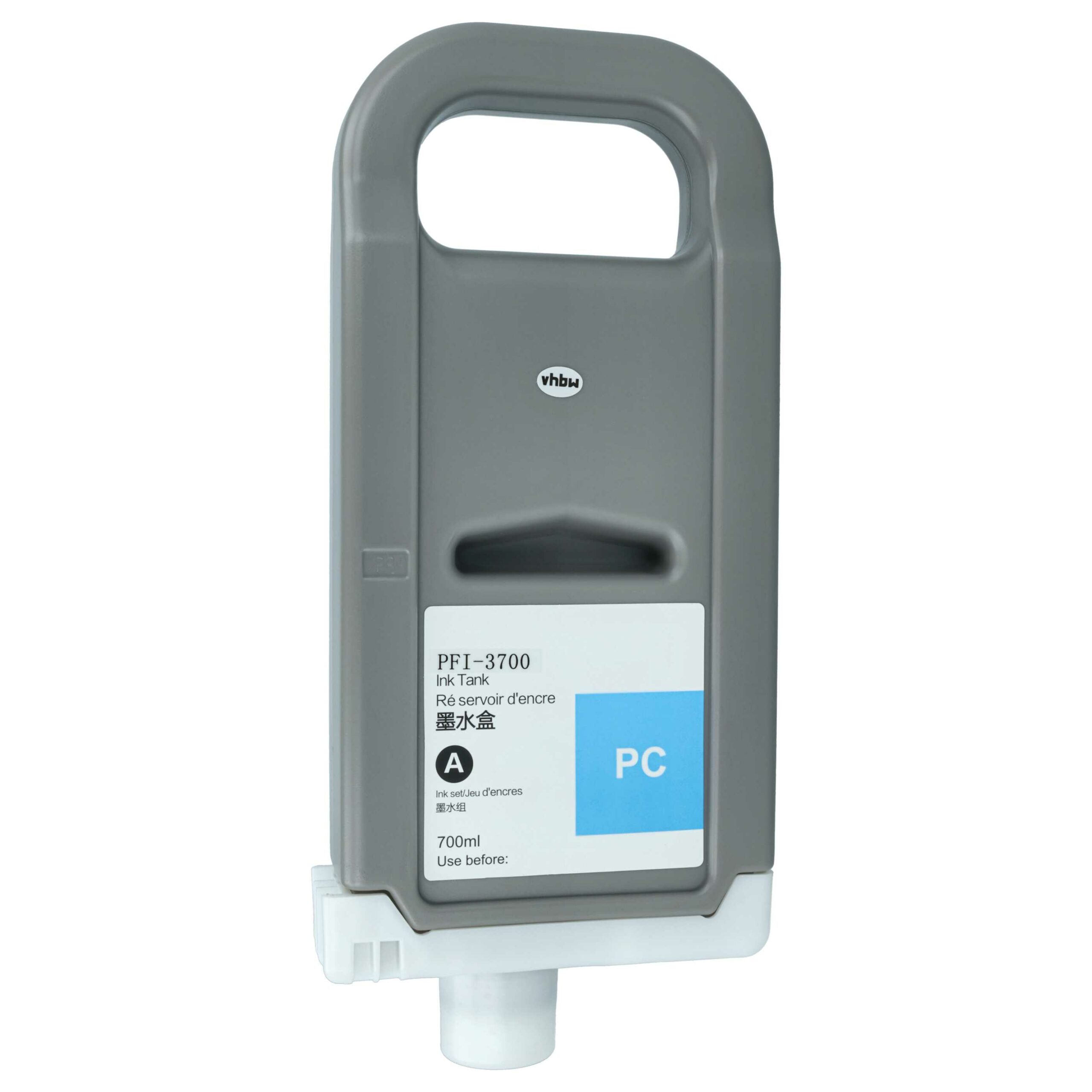 Tintas e Toners vhbw Cartucho de Tinta Foto Ciano 700 ml para Canon PFI-3700 PC - Image 3