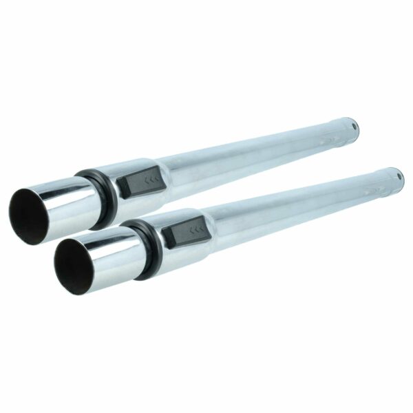 2x Tubo Telescópico para Aspirador Kärcher 2.862-008.0 - 60-97 cm - Preto/Prata vhbw