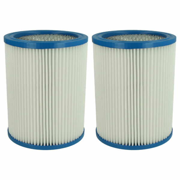2x Filtro de Cartucho para Aspirador Fein (substitui 31322765009, 4014586261454) vhbw