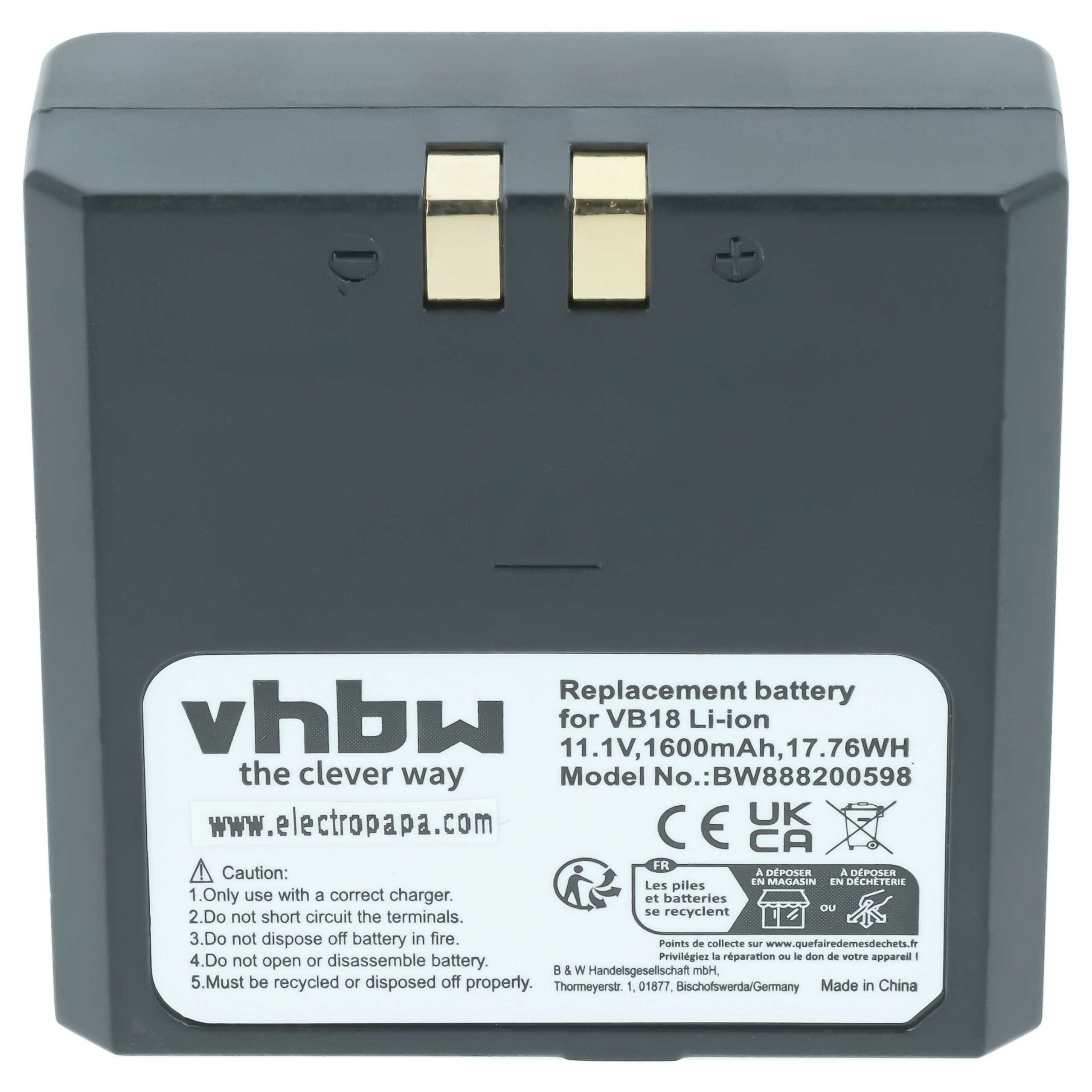 Bateria vhbw para Flash de Câmara Flashpoint FPLFSMZLRB - 1600 mAh 11.1 V Li-Ion - Image 3