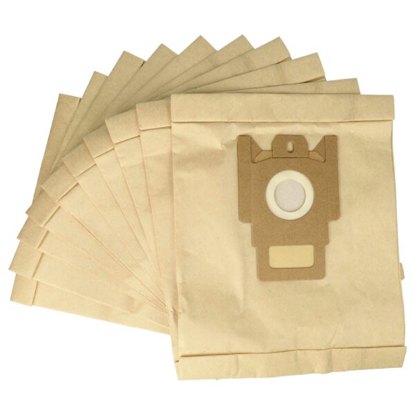 10x Sacos de Papel para Aspirador Hoover e Miele Silver Magic - vhbw