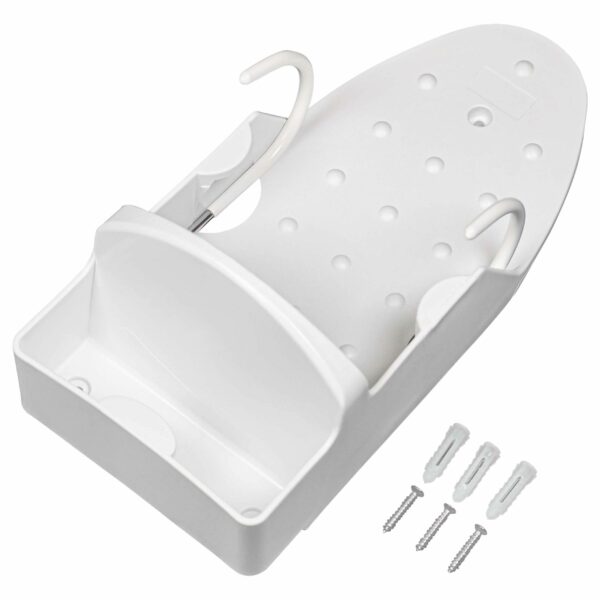 Suporte de Ferro a Vapor vhbw para Ferro e Tábua de Engomar - 11,5 x 22,5 x 9 cm, Branco