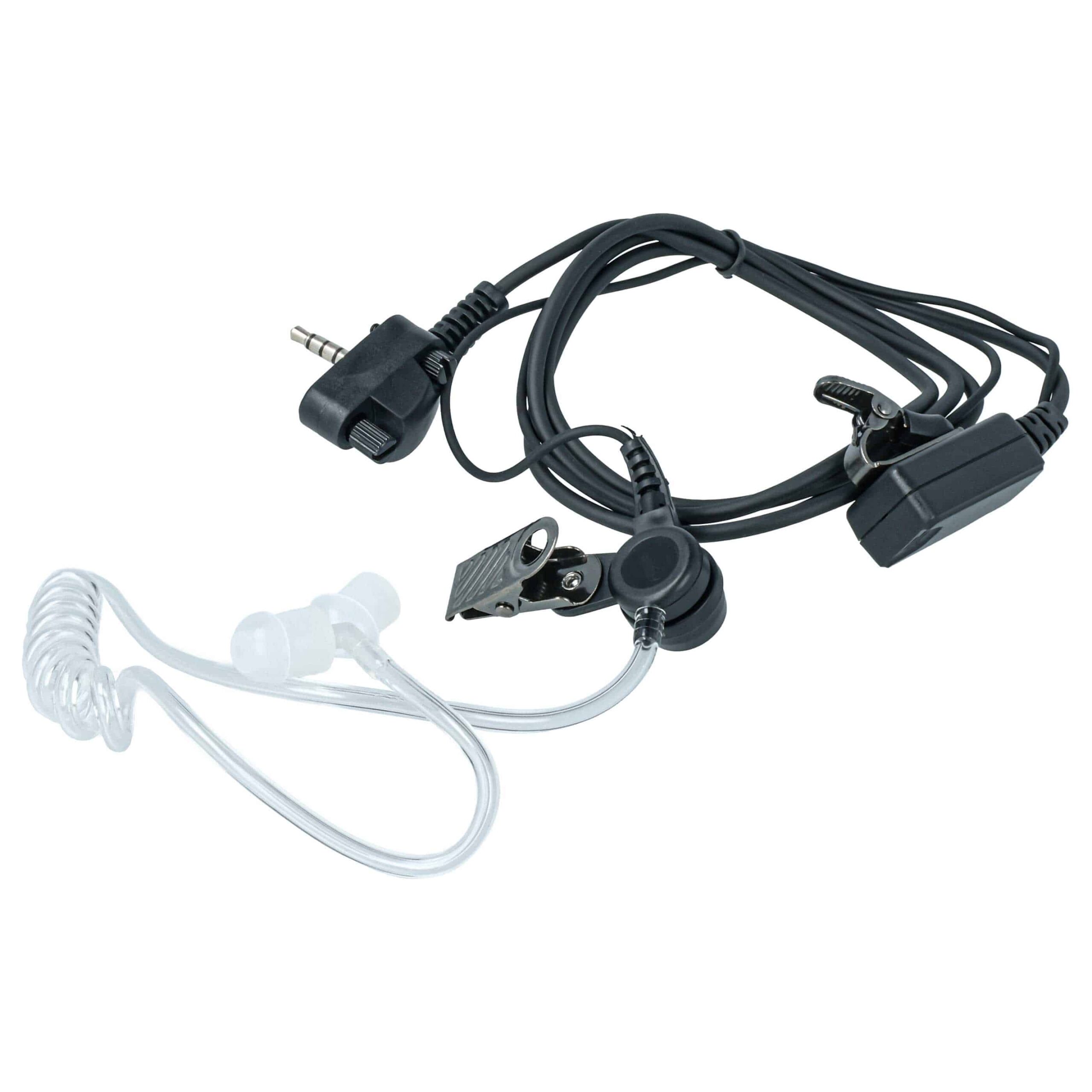 Headset com Microfone para Rádios Yaesu Vertex VX-130 - 10 Unidades com Botão de Resposta e Clip de Montagem - Image 2