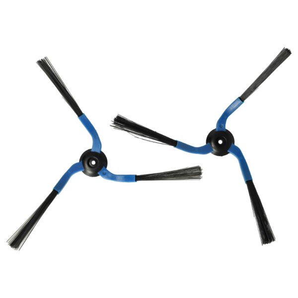 2x Escovas Laterais para Aspirador Robot Samsung SR87xx - 3 Braços, Preto e Azul
