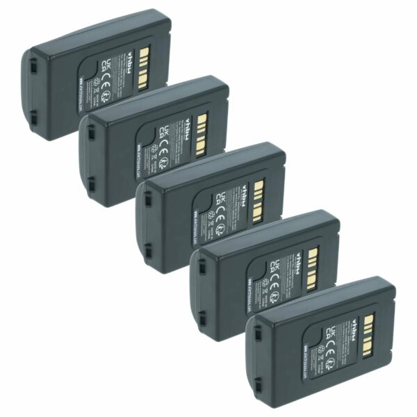 5x Bateria vhbw compatível Datalogic 94ACC0048, BT-0015, 94ACC0046 - Scanner POS - 6800 mAh 3.7V