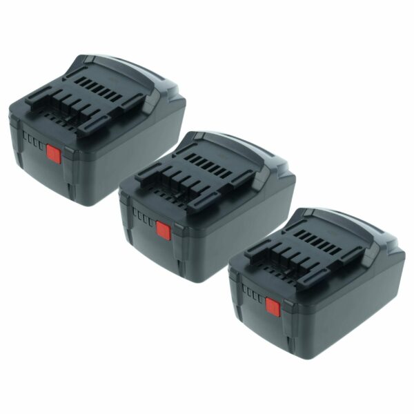 3x Bateria substitui Metabo 6.25459, 6.25457.00, 6.25346.00 - 5000 mAh, 18 V, Li-Ion EXTENSILO