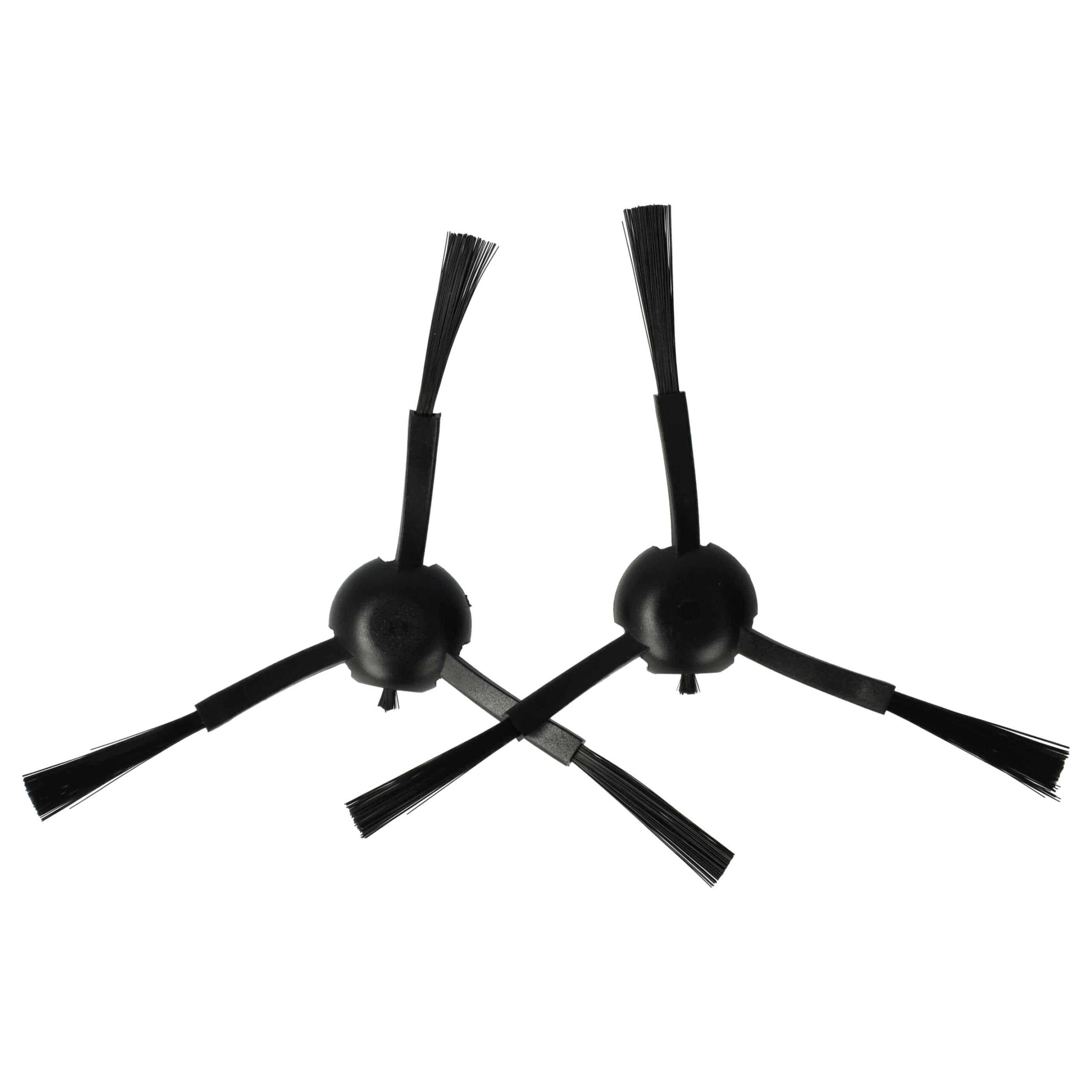 2x Escovas Laterais para Aspirador Robótico Dreame, Xiaomi, Mova L10s Pro - 3 Braços, Preto