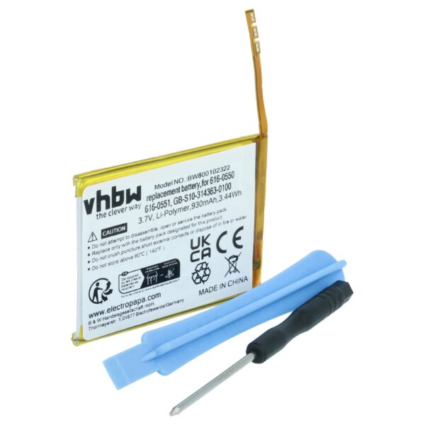 Bateria vhbw para leitor MP3 Apple iPod Touch 4G / 4ª Geração - 930 mAh 3.7 V Li-polímero